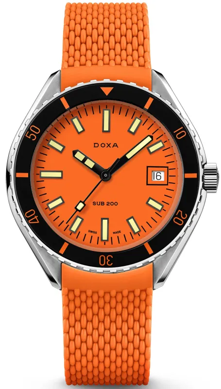 Doxa Sub 200 Professional Rubber Watch made by Jura Watches