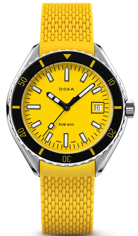 Doxa Sub 200 Divingstar Rubber Watch made by Jura Watches