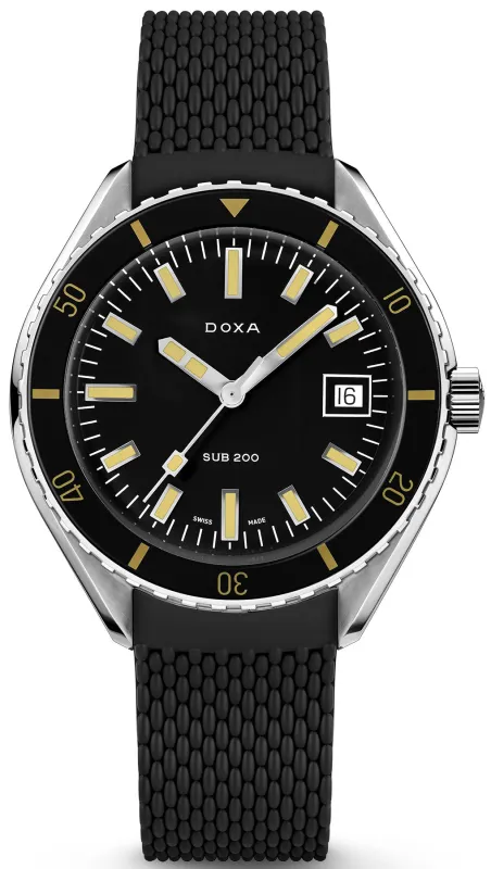 Doxa Sub 200 Sharkhunter Rubber Watch made by Jura Watches
