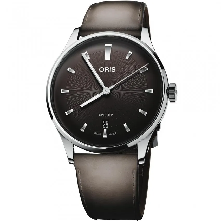 Oris Artelier Date 38mm Brown Leather Watch sold by Jura Watches