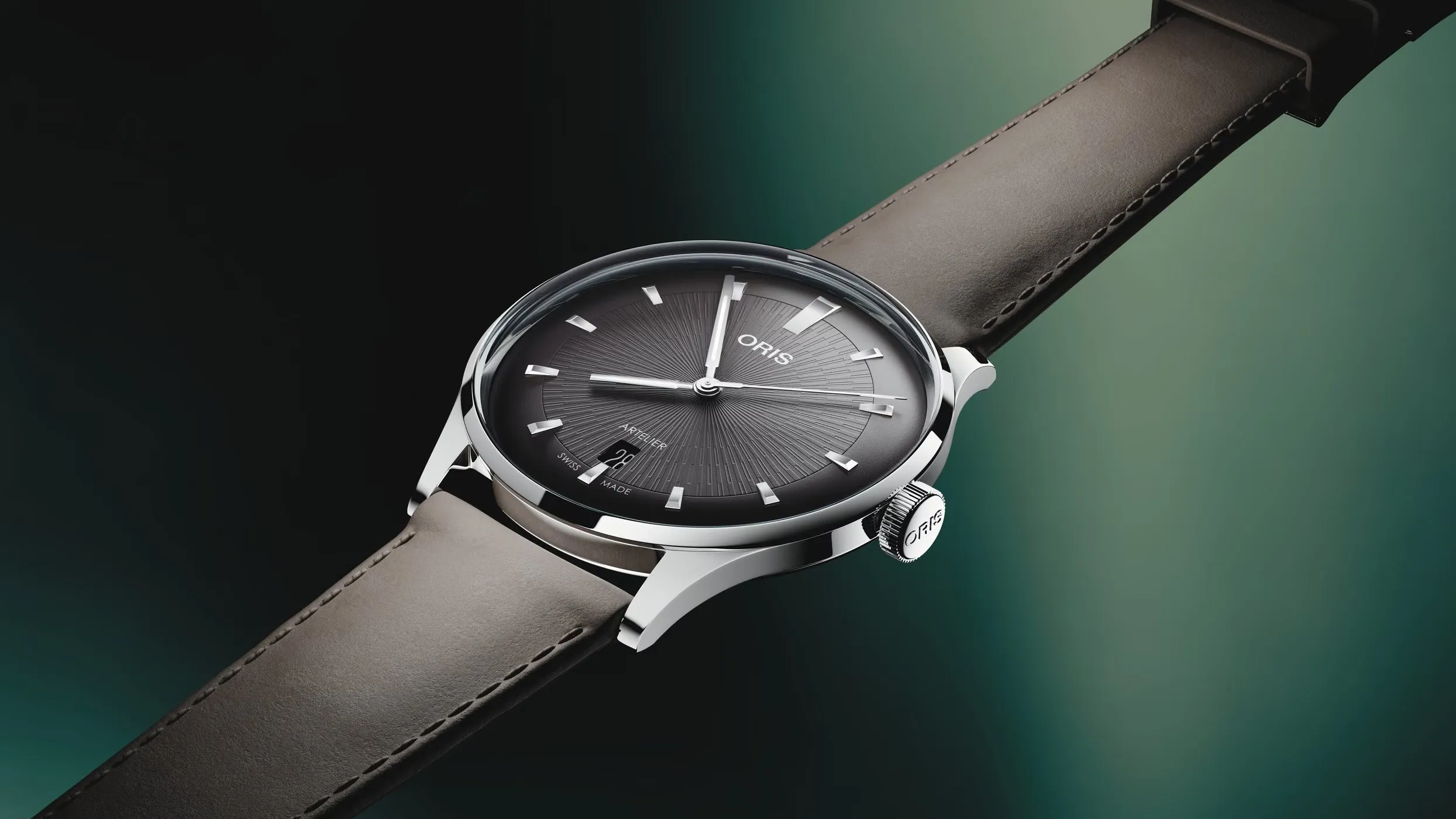 Oris Artelier Date 38mm Brown Leather Watch sold by Jura Watches product image thumbnail 5