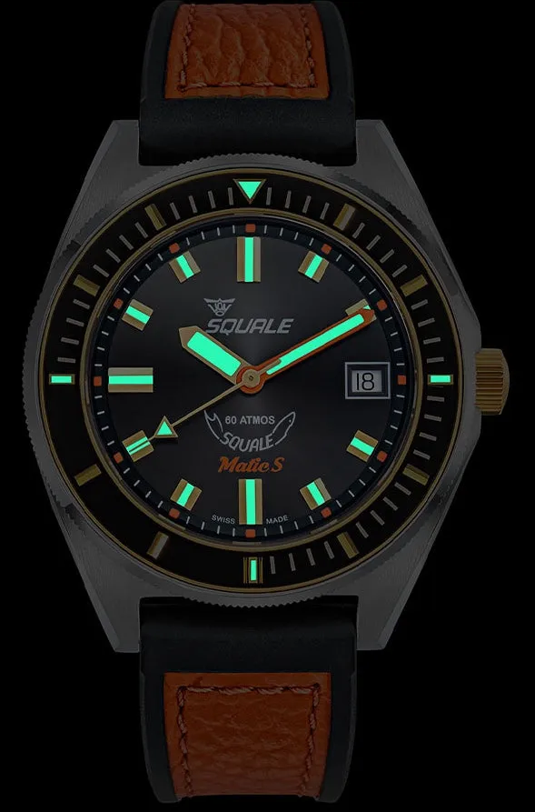 Squale Matic S Two Tone HydroLeather Watch sold by Jura Watches product image thumbnail 2