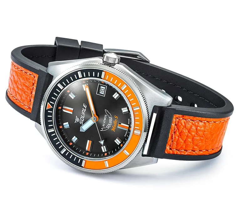 Squale Matic S Orange HydroLeather Watch sold by Jura Watches product image thumbnail 5
