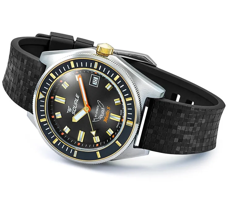 Squale Matic S Two Tone Mosaic Rubber Watch sold by Jura Watches product image thumbnail 5