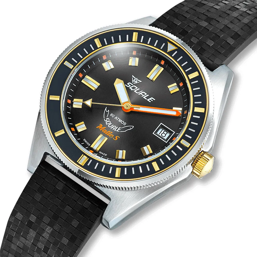 Squale Matic S Two Tone Mosaic Rubber Watch sold by Jura Watches product image thumbnail 3