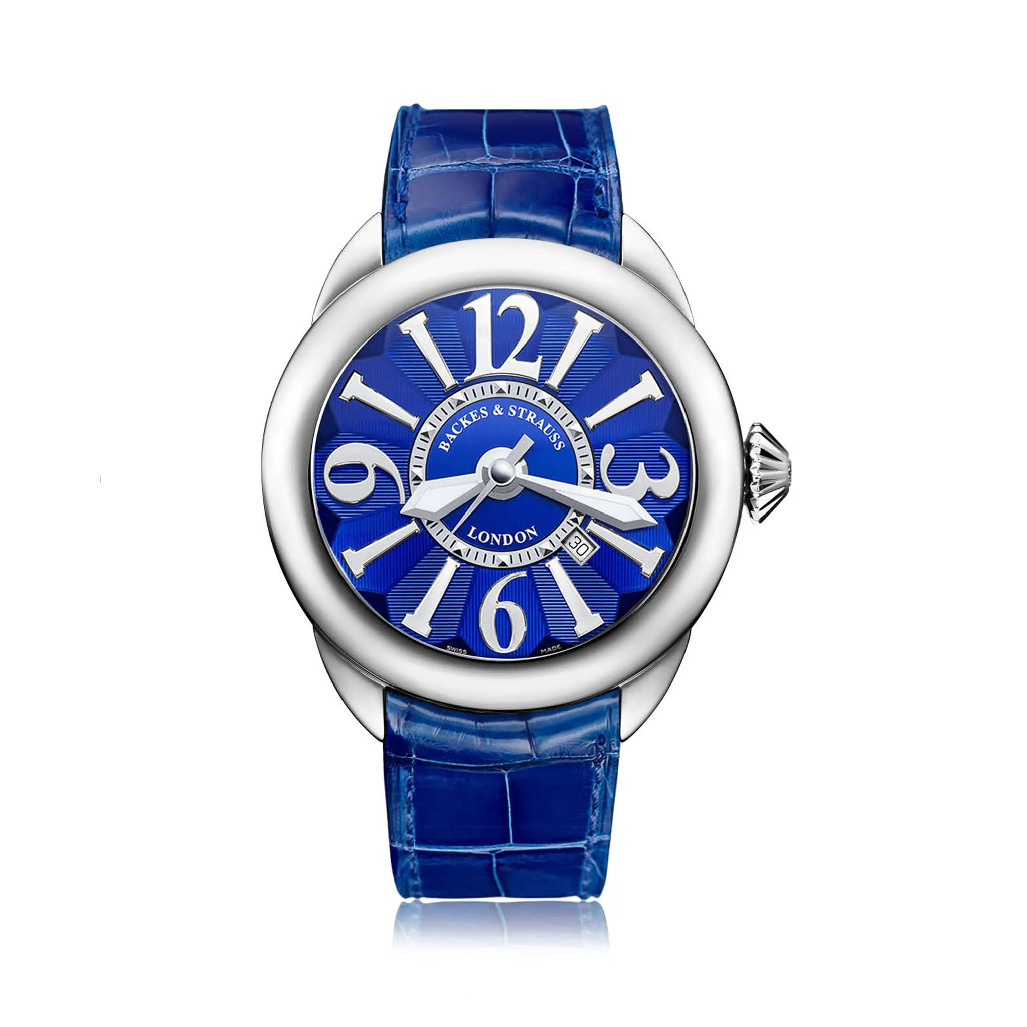 Backes & Strauss Watch Piccadilly Steel 45 Blue sold by Jura Watches