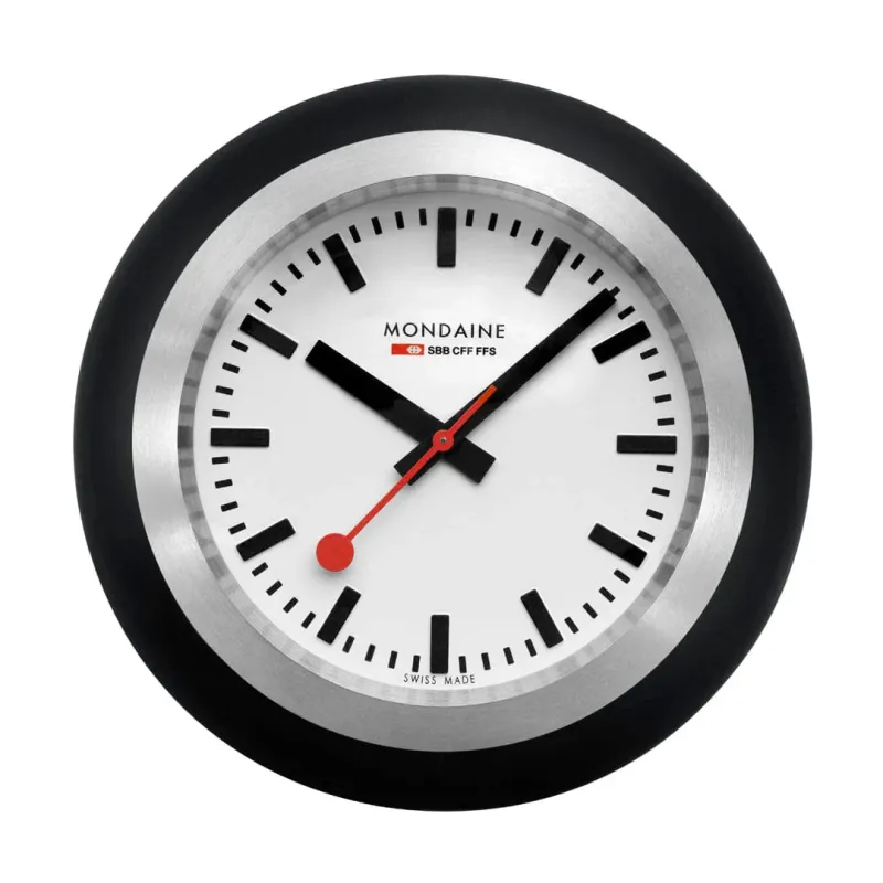 Mondaine Black Ball Table Clock made by Mondaine