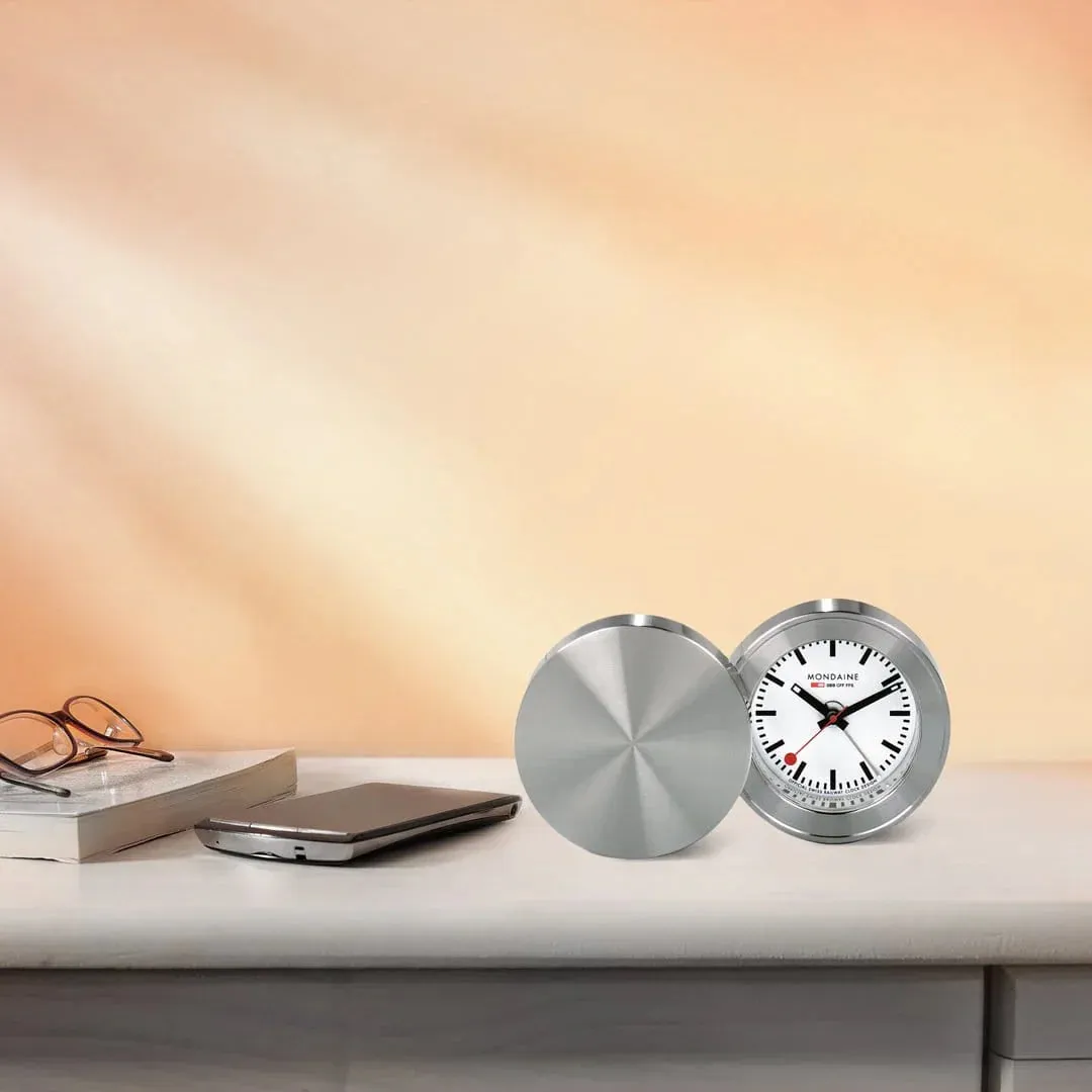 Mondaine Travel White Dial Alarm Clock sold by Jura Watches product image thumbnail 5