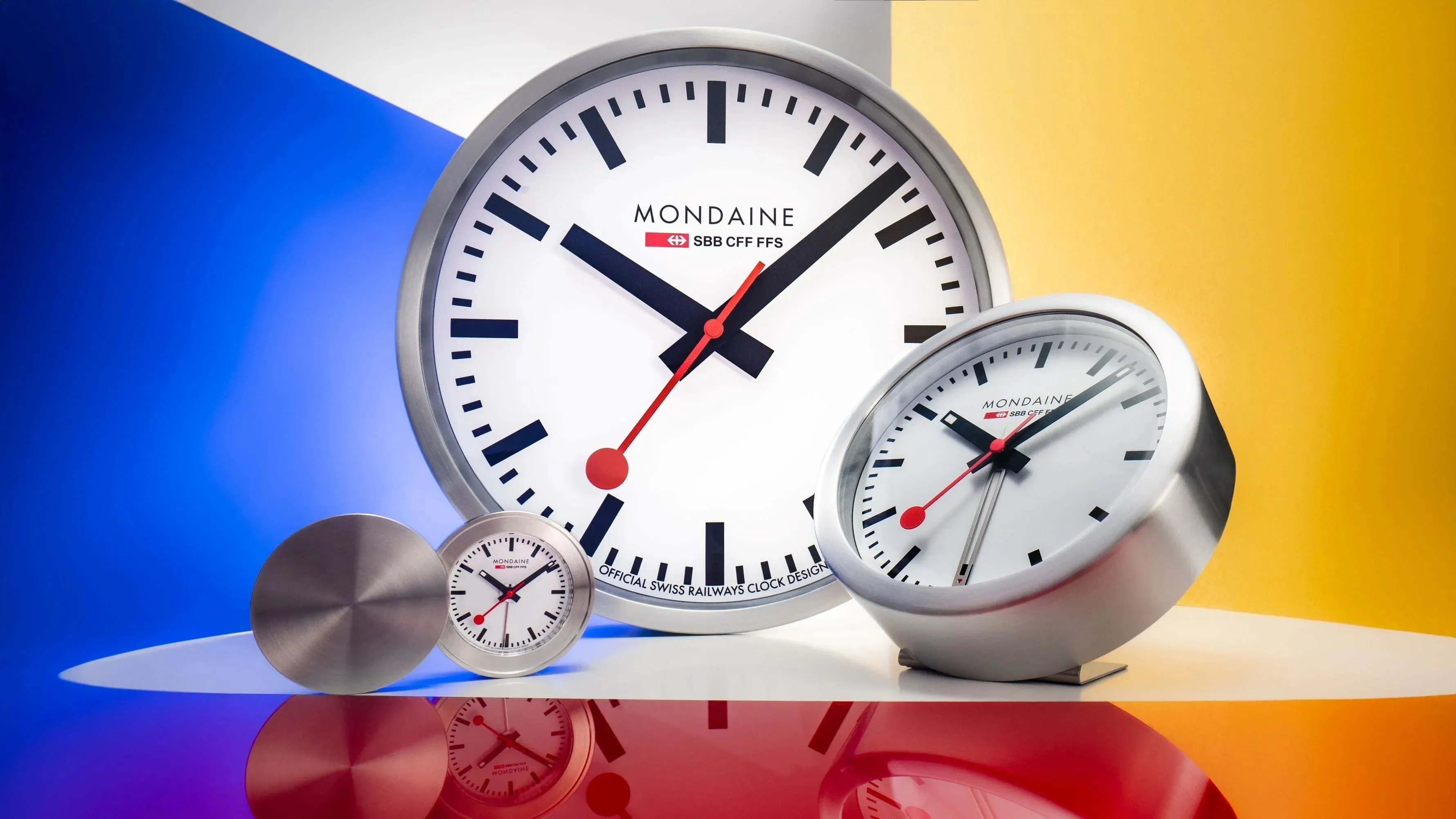 Mondaine Travel White Dial Alarm Clock sold by Jura Watches product image thumbnail 3