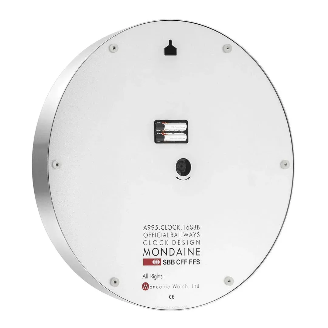 Mondaine Silver Wall Clock sold by Jura Watches product image thumbnail 5