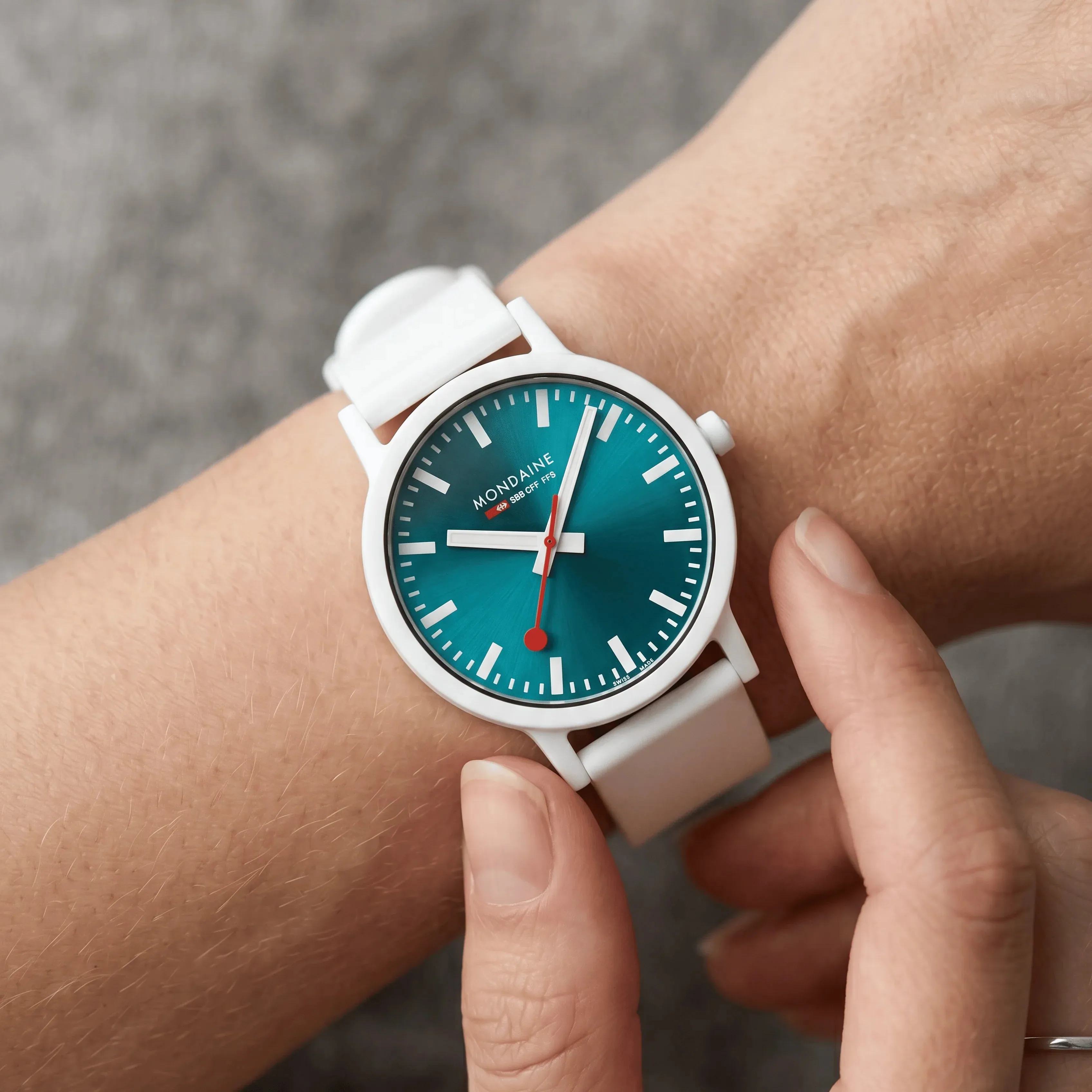 Mondaine Essence Teal Limited Edition Watch sold by Jura Watches product image thumbnail 2