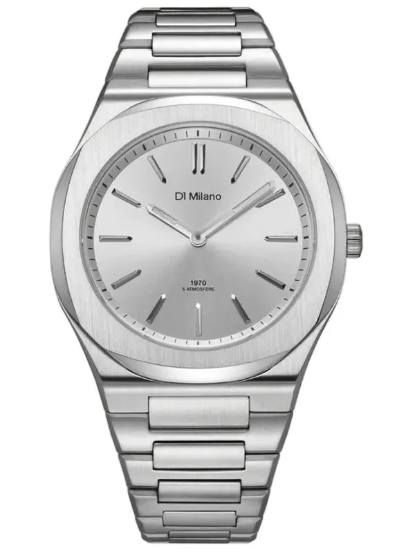 D1 Milano Groovy Silver Ultra Thin Watch made by Jura Watches