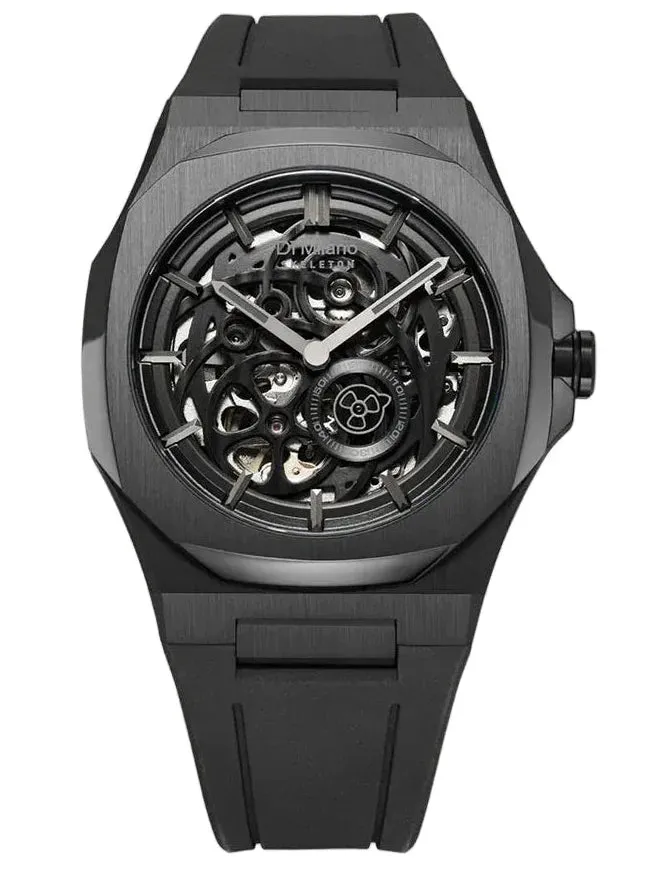 D1 Milano Jet Black Skeleton Watch sold by Jura Watches