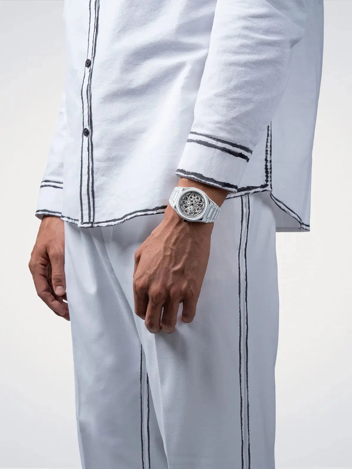 D1 Milano White Sketch Skeleton Watch sold by Jura Watches product image thumbnail 5