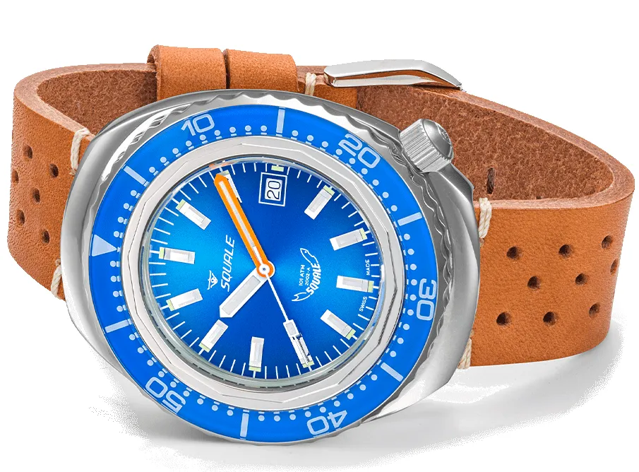 Squale 2002 Blue Leather Watch sold by Jura Watches product image thumbnail 4