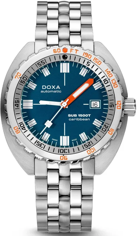 Doxa SUB 1500T Caribbean Bracelet Watch made by Jura Watches