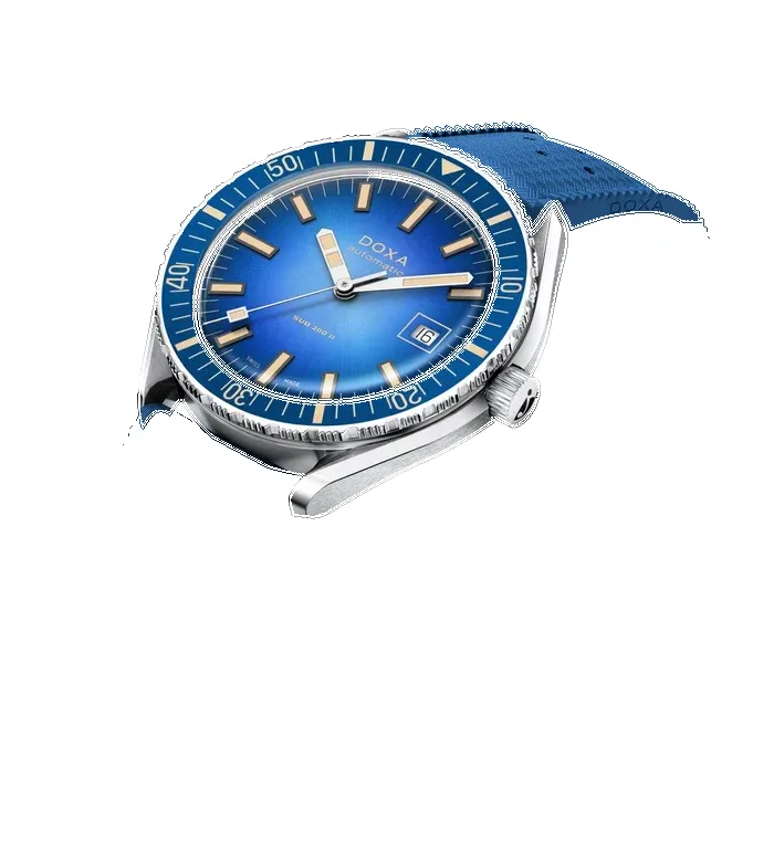 Doxa Sub 200 II Caribbean Blue Rubber Strap Watch sold by Jura Watches product image thumbnail 2