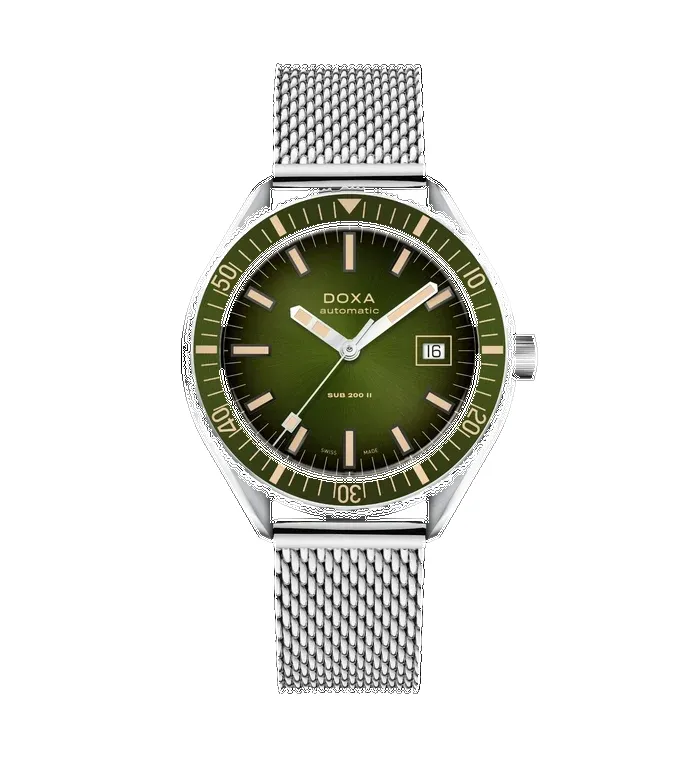 Doxa Sub 200 II Sea Emerald Bracelet Watch sold by Jura Watches