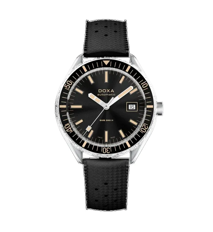 Doxa Sub 200 II Sharkhunter Black Rubber Strap Watch sold by Jura Watches