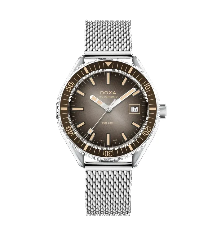 Doxa Sub 200 II Sharkhunter Vintage Grey Bezel Bracelet Watch sold by Jura Watches