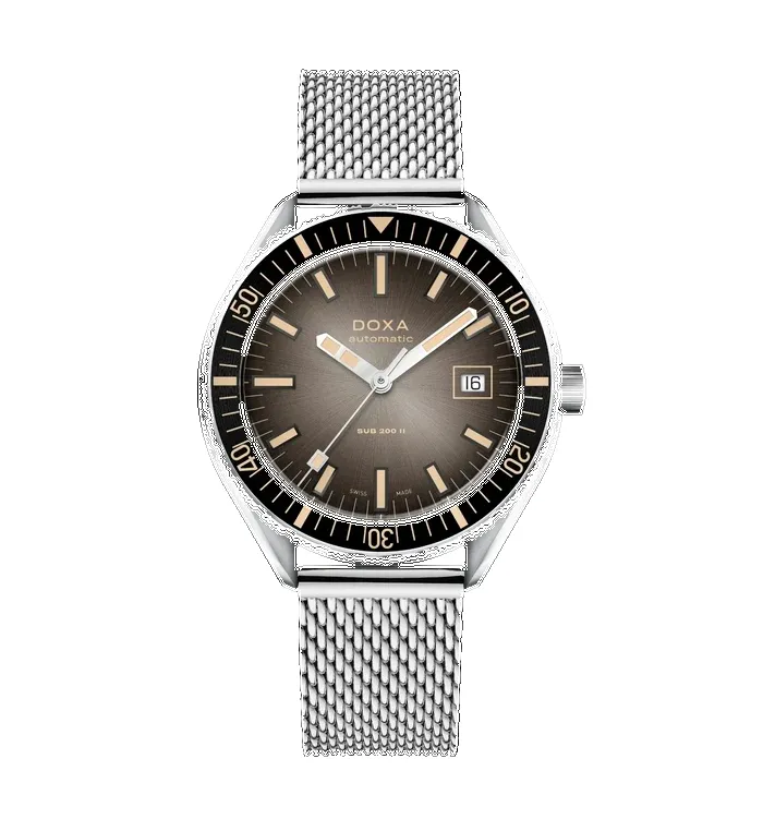 Doxa Sub 200 II Sharkhunter Vintage Black Bezel Bracelet Watch sold by Jura Watches
