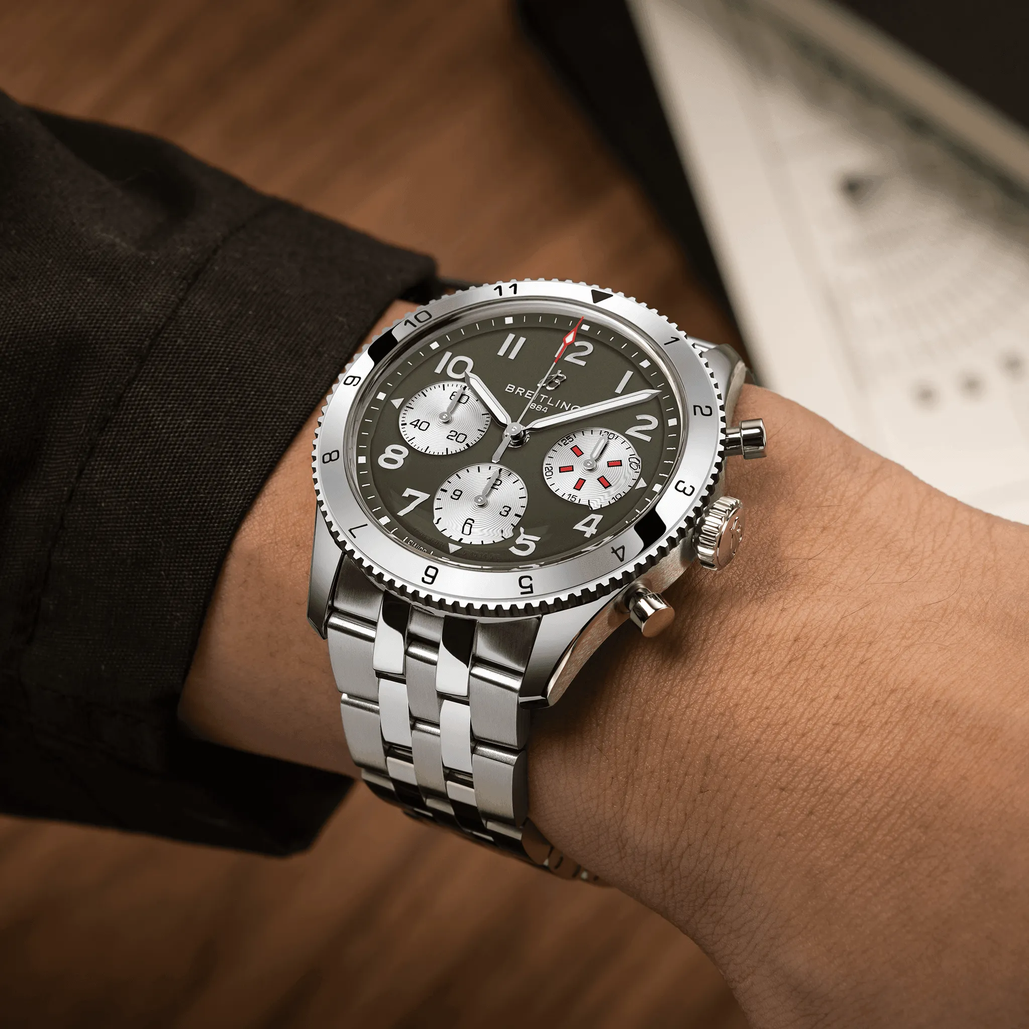 Breitling Classic AVI 42 Curtiss Warhawk Bracelet Watch sold by Jura Watches product image thumbnail 4