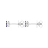 18ct White Gold 0.46ct Sapphire Diamond Floral Cluster Earrings sold by Jura Watches