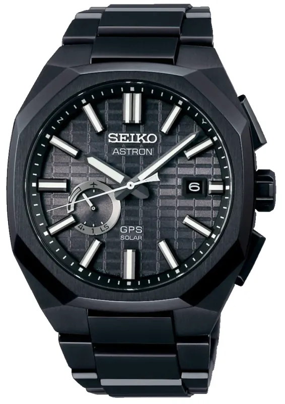 Seiko Astron GPS Solar Jet Black Crystal Box Watch sold by Jura Watches
