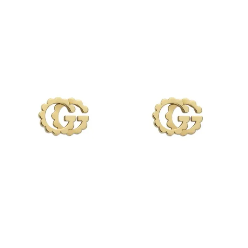 Gucci GG Running 18ct Yellow Gold Stud Earrings D sold by Jura Watches