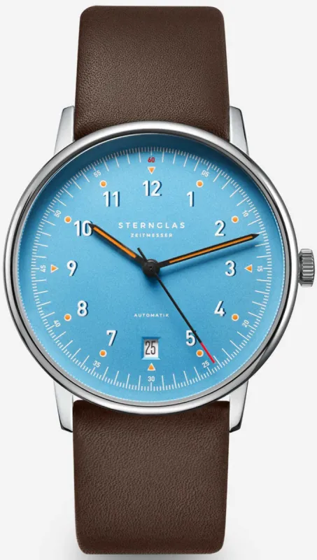 Sternglas Lumatik Automatic Light Blue Watch made by Jura Watches