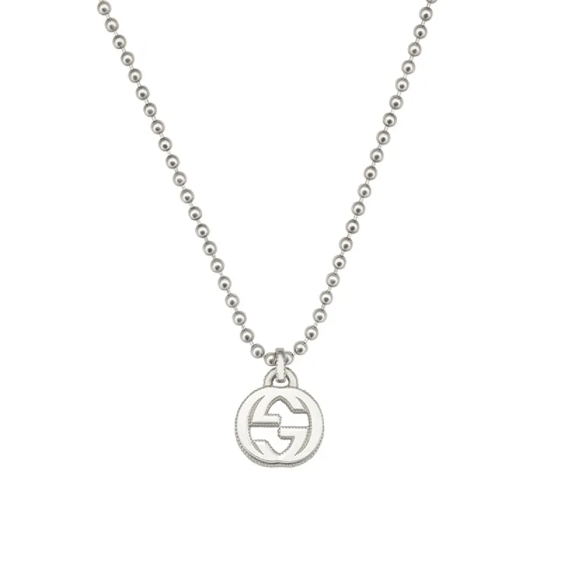 Gucci Interlocking Sterling Silver Pendant Necklace sold by Jura Watches