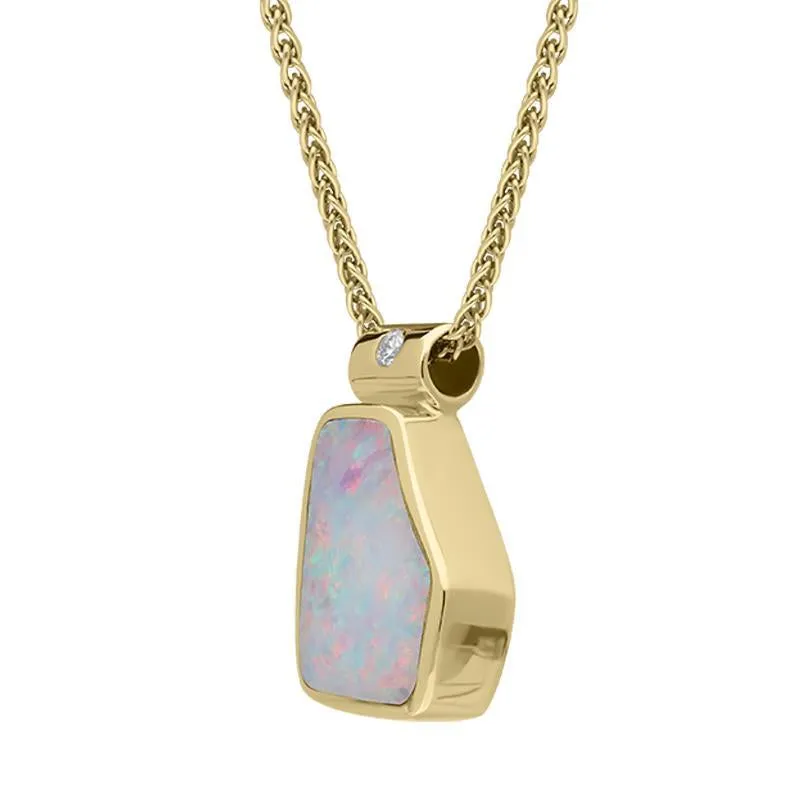 18ct Yellow Gold Opal Diamond Unique Necklace D sold by Jura Watches product image thumbnail 2