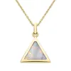 9ct Yellow Gold Opal Flat Triangle Necklace sold by Jura Watches