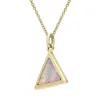 9ct Yellow Gold Opal Flat Triangle Necklace sold by Jura Watches