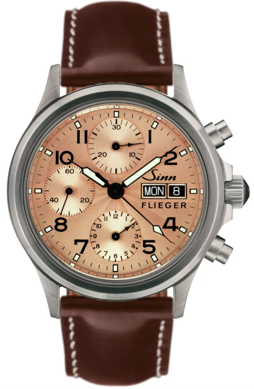 Sinn Watch 356 Sa Pilot II Russian Leather Mocha With White Seam sold by Jura Watches