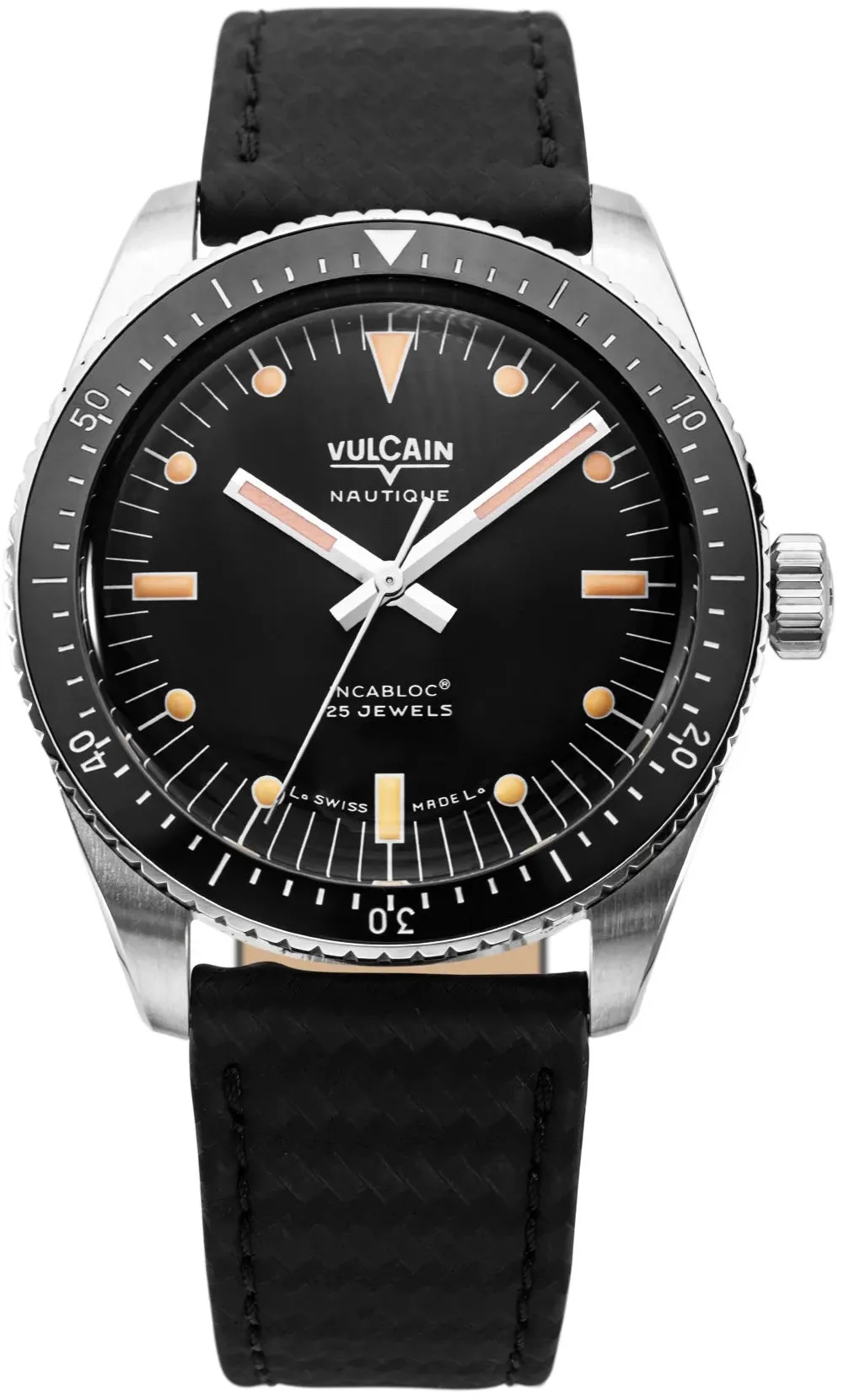 Vulcain Skindiver Black Leather Watch sold by Jura Watches