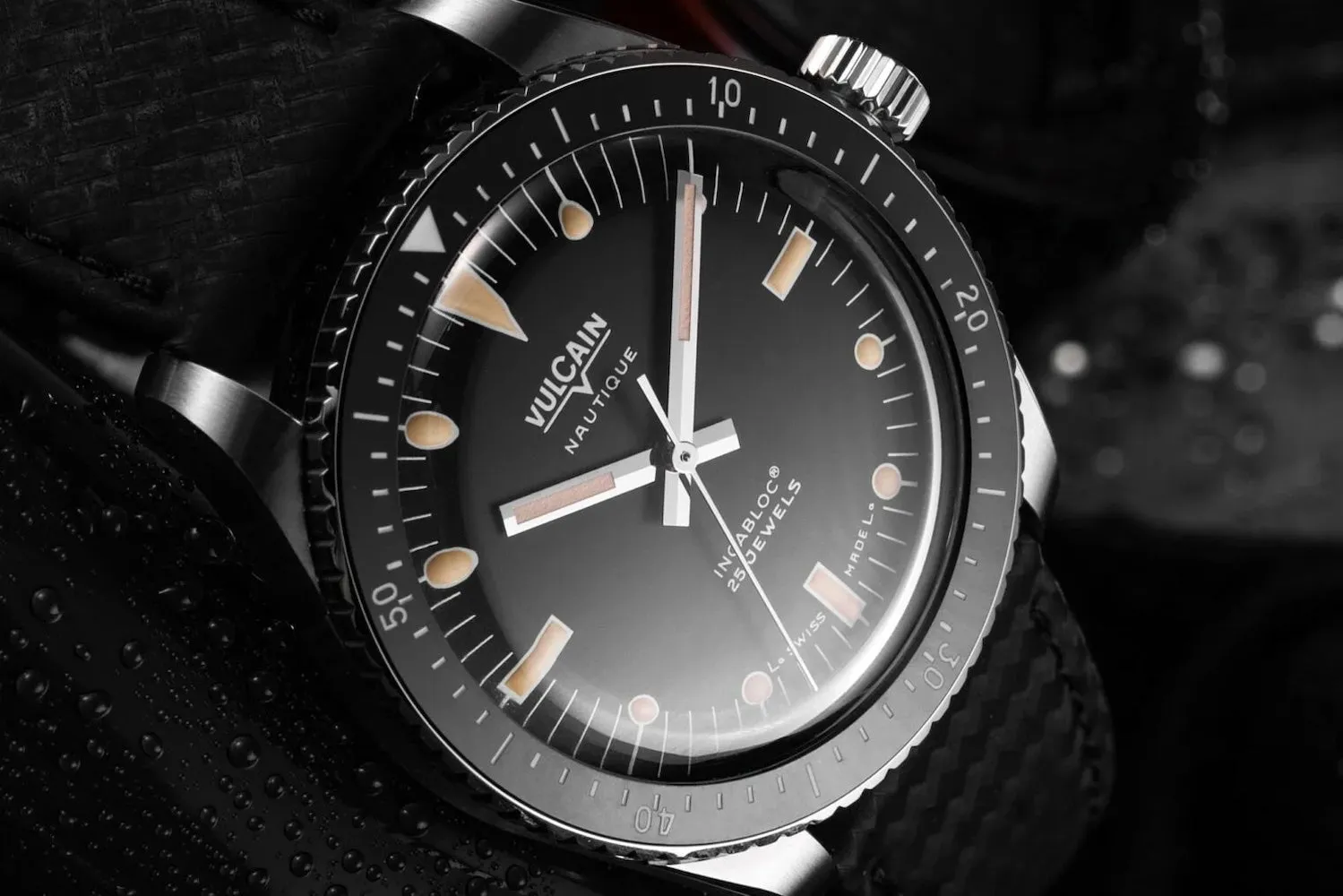 Vulcain Skindiver Black Leather Watch sold by Jura Watches product image thumbnail 5