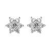 18ct White Gold Diamond Cluster Flower Stud Earrings sold by Jura Watches