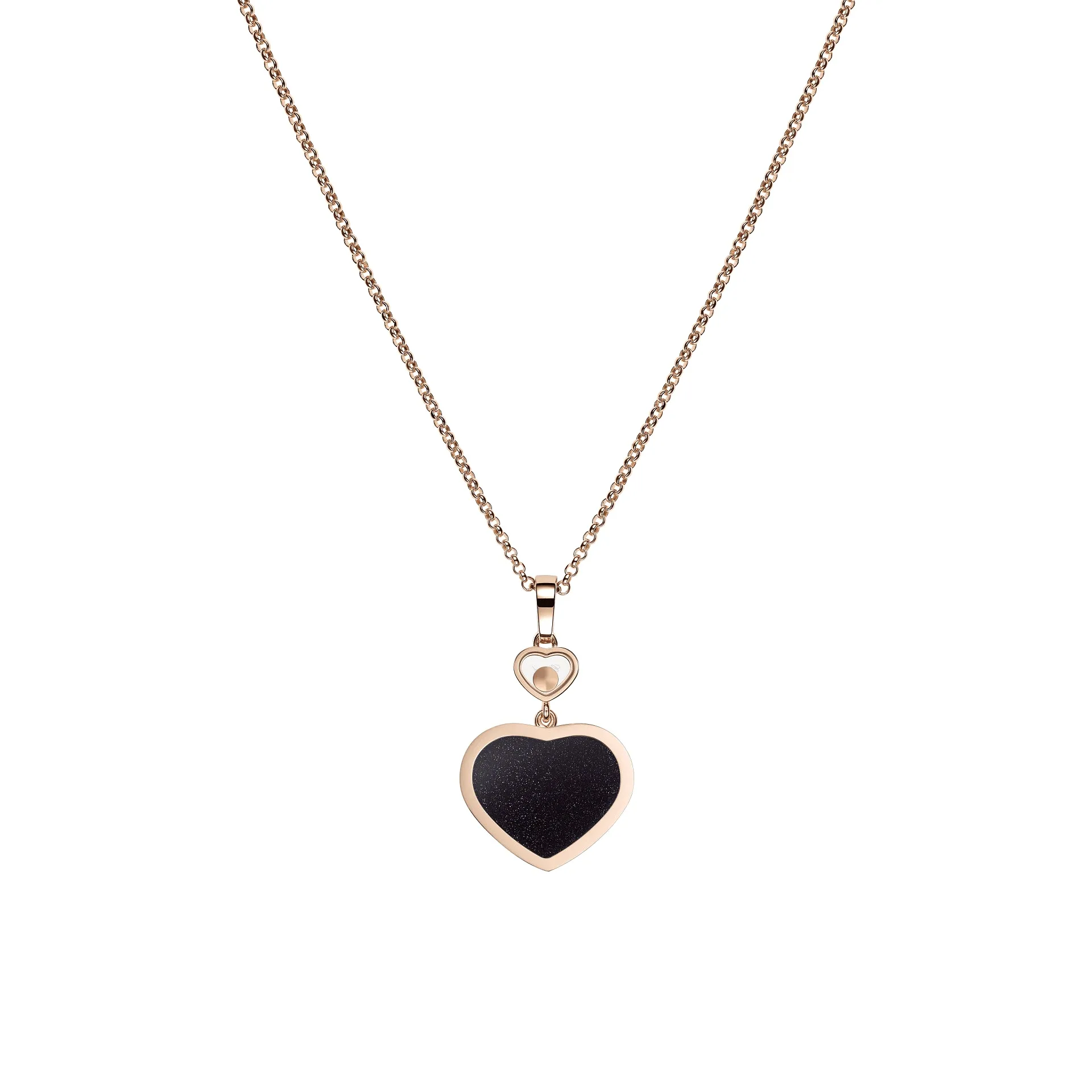 Chopard Happy Hearts 18ct Rose Gold 0.05ct Diamond Aventurine Necklace sold by Jura Watches product image thumbnail 4