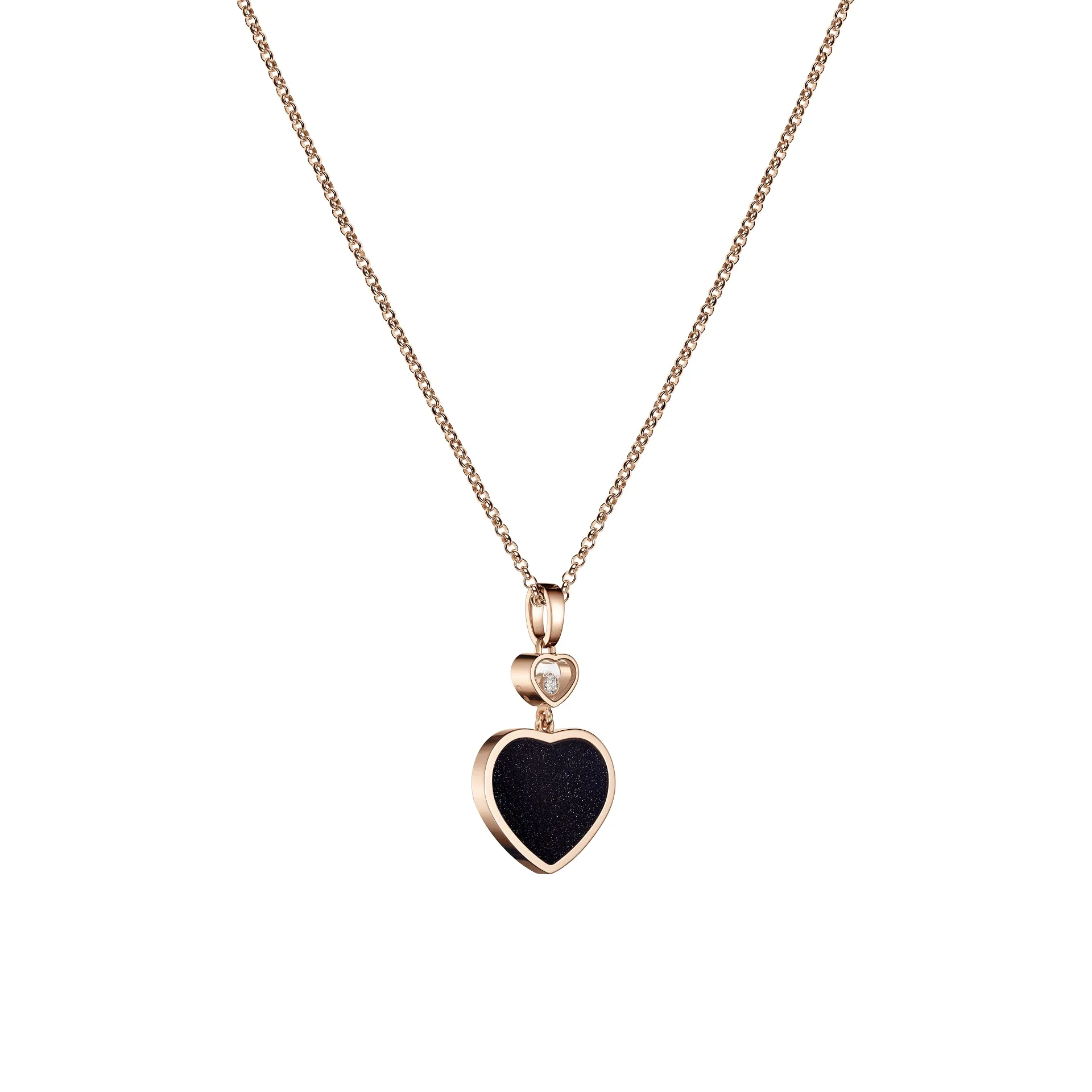 Chopard Happy Hearts 18ct Rose Gold 0.05ct Diamond Aventurine Necklace sold by Jura Watches product image thumbnail 2