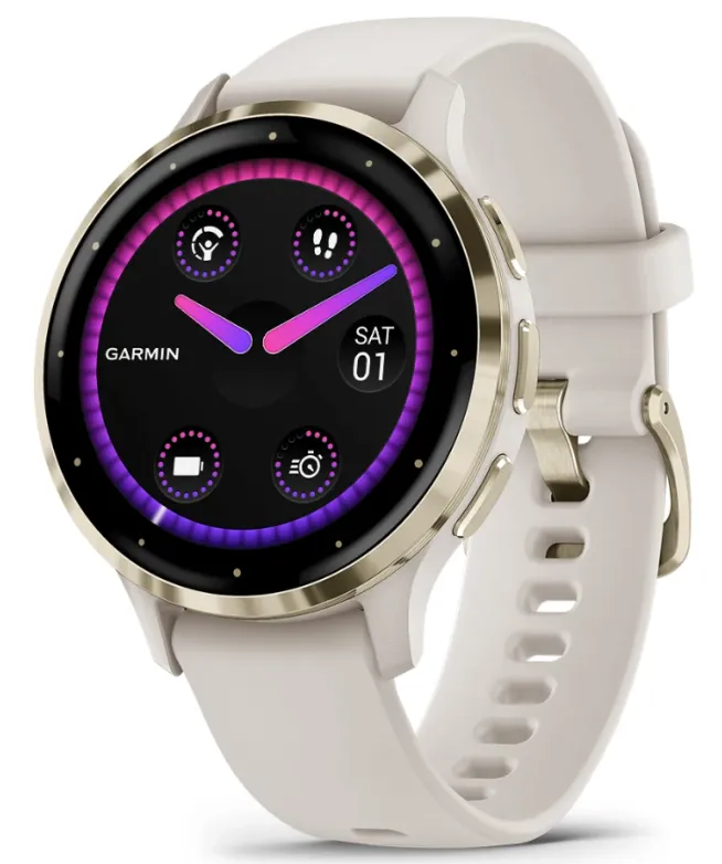 Garmin Venu 3S Soft Gold Smartwatch Watch sold by Jura Watches