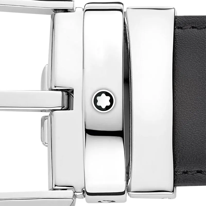 Montblanc Horseshoe Buckle 35mm Leather Belt Grey sold by Jura Watches product image thumbnail 2