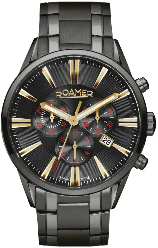 Roamer Superior Chrono Black Watch sold by Jura Watches