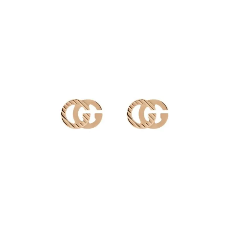 Gucci GG Running 18ct Rose Gold Stud Earrings D sold by Jura Watches