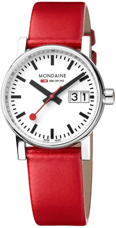 Mondaine Evo2 30mm Grape Leather Watch sold by Jura Watches