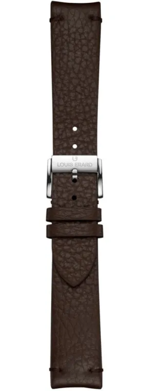 Louis Erard Strap Leather Dark Brown Grained XS 20/18mm sold by Jura Watches