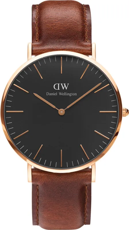 Daniel Wellington Watch Classic Black St Mawes 40mm sold by Jura Watches