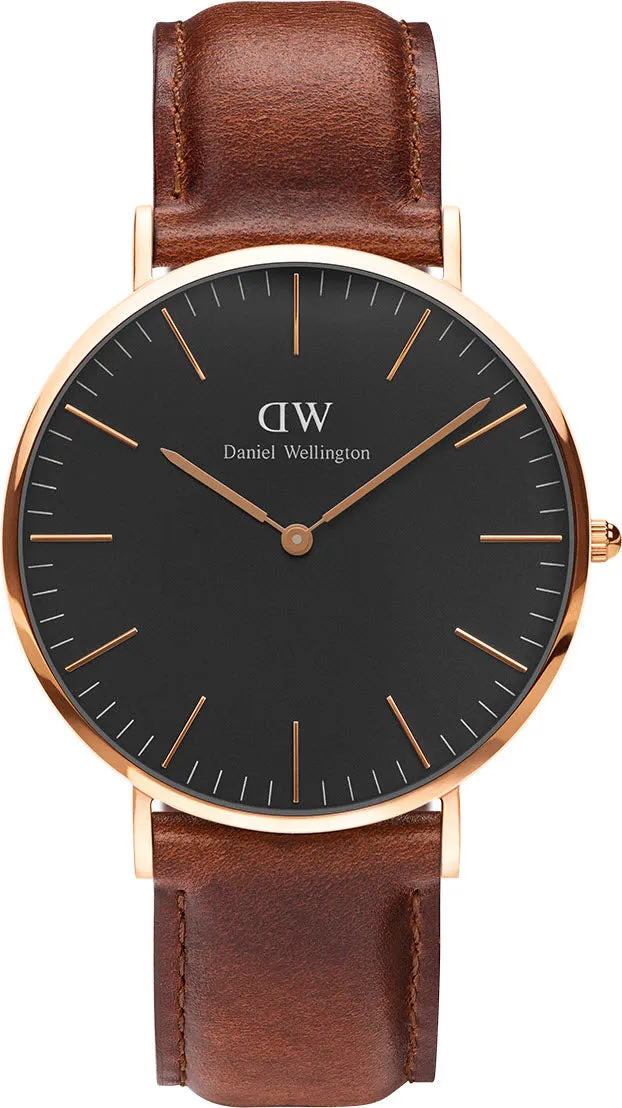 Daniel Wellington Watch Classic Black St Mawes 40mm sold by Jura Watches