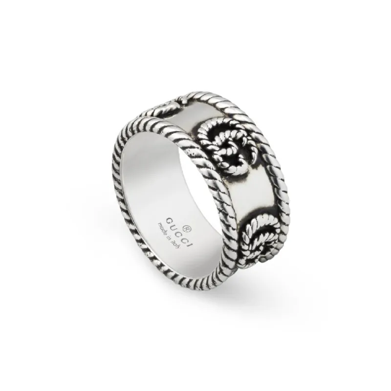 Gucci GG Marmont Aged Sterling Silver 9mm Ring D sold by Jura Watches