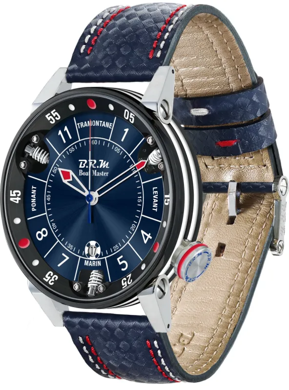 B.R.M. Watches Boat Master Chronograph Blue Sun Watch made by Jura Watches
